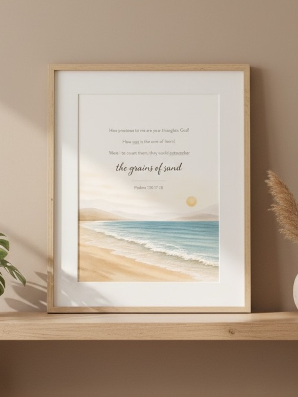 DDS Art Print, 8x10, Bible Verse, Paper Print, Unframed, Boho Series